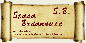 Staša Brdanović vizit kartica